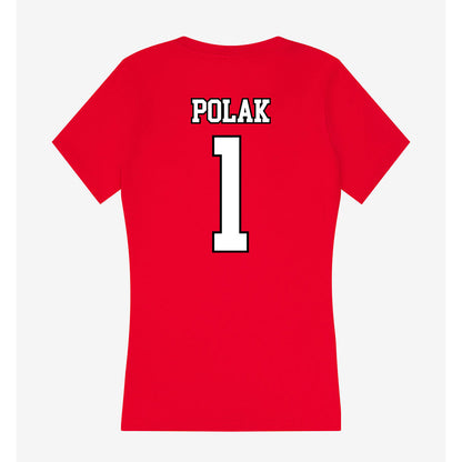 Youngstown State - NCAA Men's Basketball : Cam Polak - Women's V-Neck T-Shirt-1