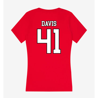Youngstown State - NCAA Football : Tyris Davis - Women's V-Neck T-Shirt-1