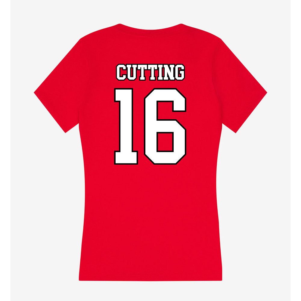 Youngstown State - NCAA Baseball : Garrett Cutting - Women's V-Neck T-Shirt-1