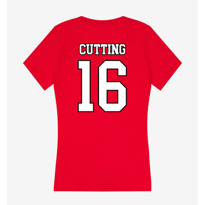 Youngstown State - NCAA Baseball : Garrett Cutting - Women's V-Neck T-Shirt-1