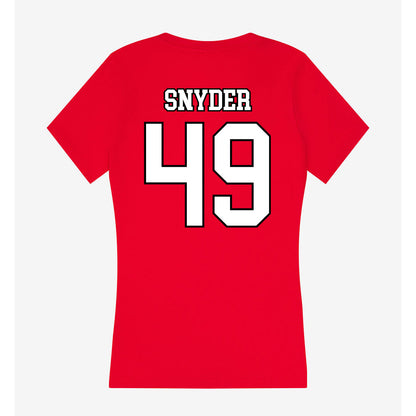 Youngstown State - NCAA Football : AJ Snyder - Women's V-Neck T-Shirt-1