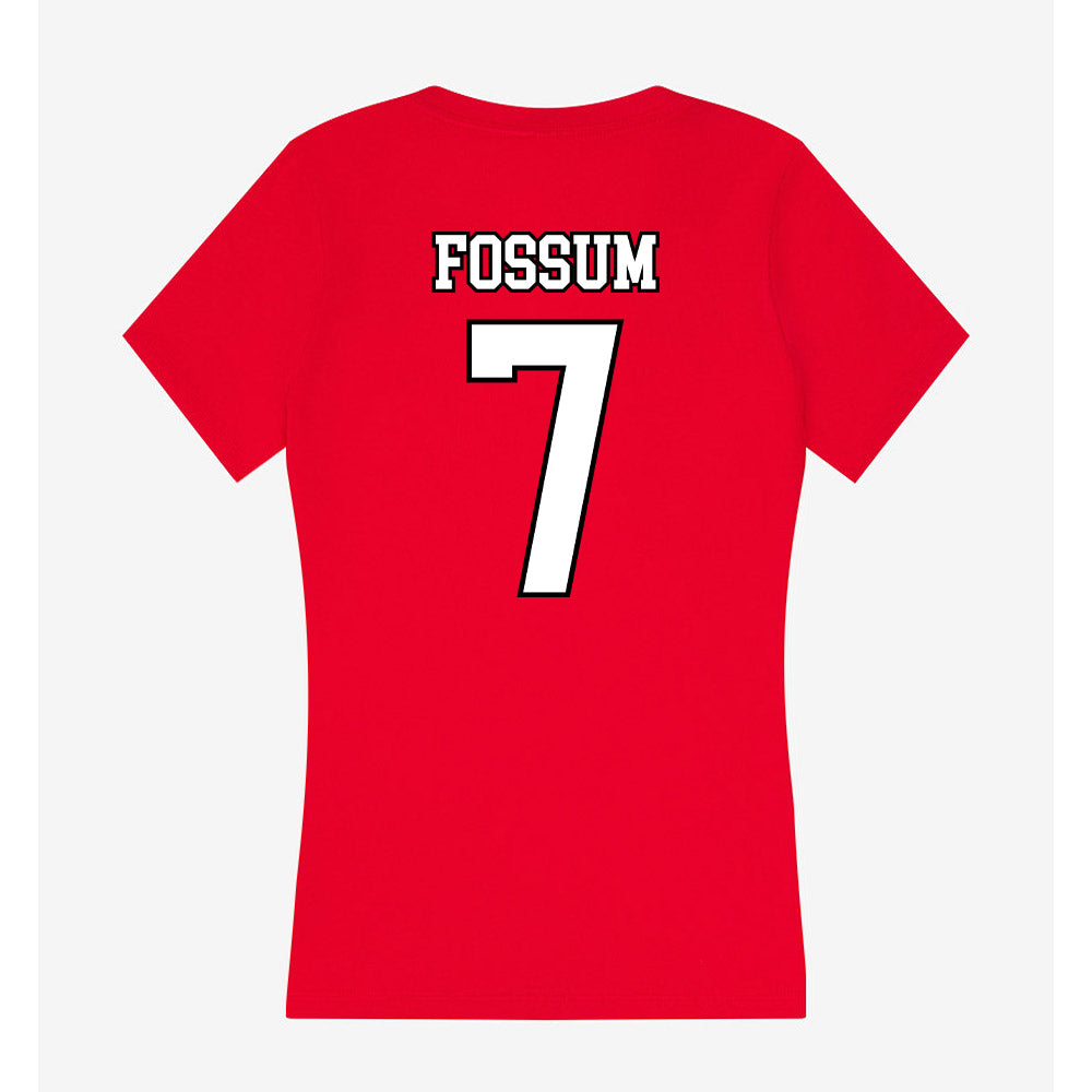 Youngstown State - NCAA Baseball : Kyle Fossum - Women's V-Neck T-Shirt-1