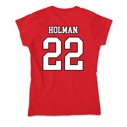 Youngstown State - NCAA Football : Dev Holman - Soft Style Women’s T-Shirt-1