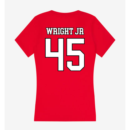 Youngstown State - NCAA Football : Mike Wright jr - Women's V-Neck T-Shirt-1