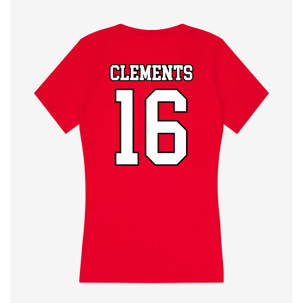 Youngstown State - NCAA Football : Darius Clements - Women's V-Neck T-Shirt-1