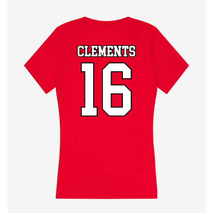 Youngstown State - NCAA Football : Darius Clements - Women's V-Neck T-Shirt-1