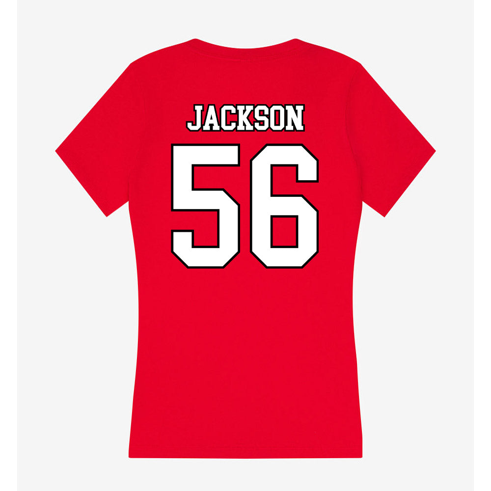 Youngstown State - NCAA Football : Naim Jackson - Women's V-Neck T-Shirt-1