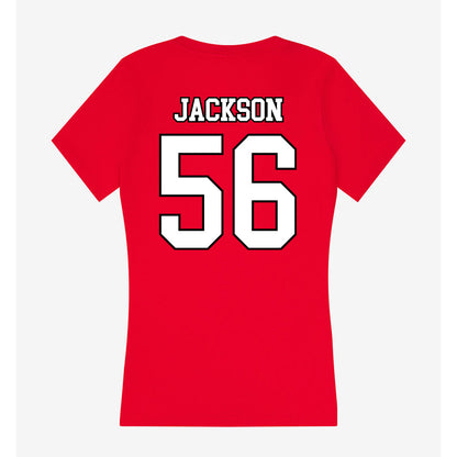 Youngstown State - NCAA Football : Naim Jackson - Women's V-Neck T-Shirt-1