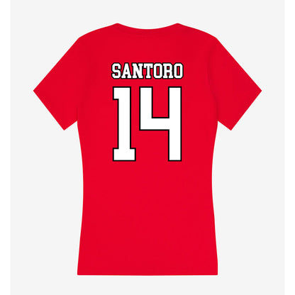 Youngstown State - NCAA Women's Basketball : Casey Santoro - Women's V-Neck T-Shirt-1