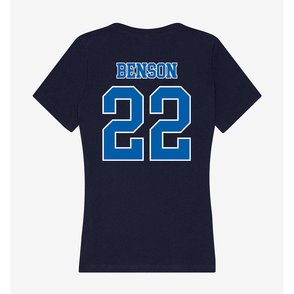 New Orleans - NCAA Men's Basketball : Coleton Benson - Women's V-Neck T-Shirt-1