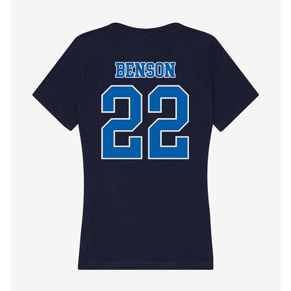New Orleans - NCAA Men's Basketball : Coleton Benson - Women's V-Neck T-Shirt-1