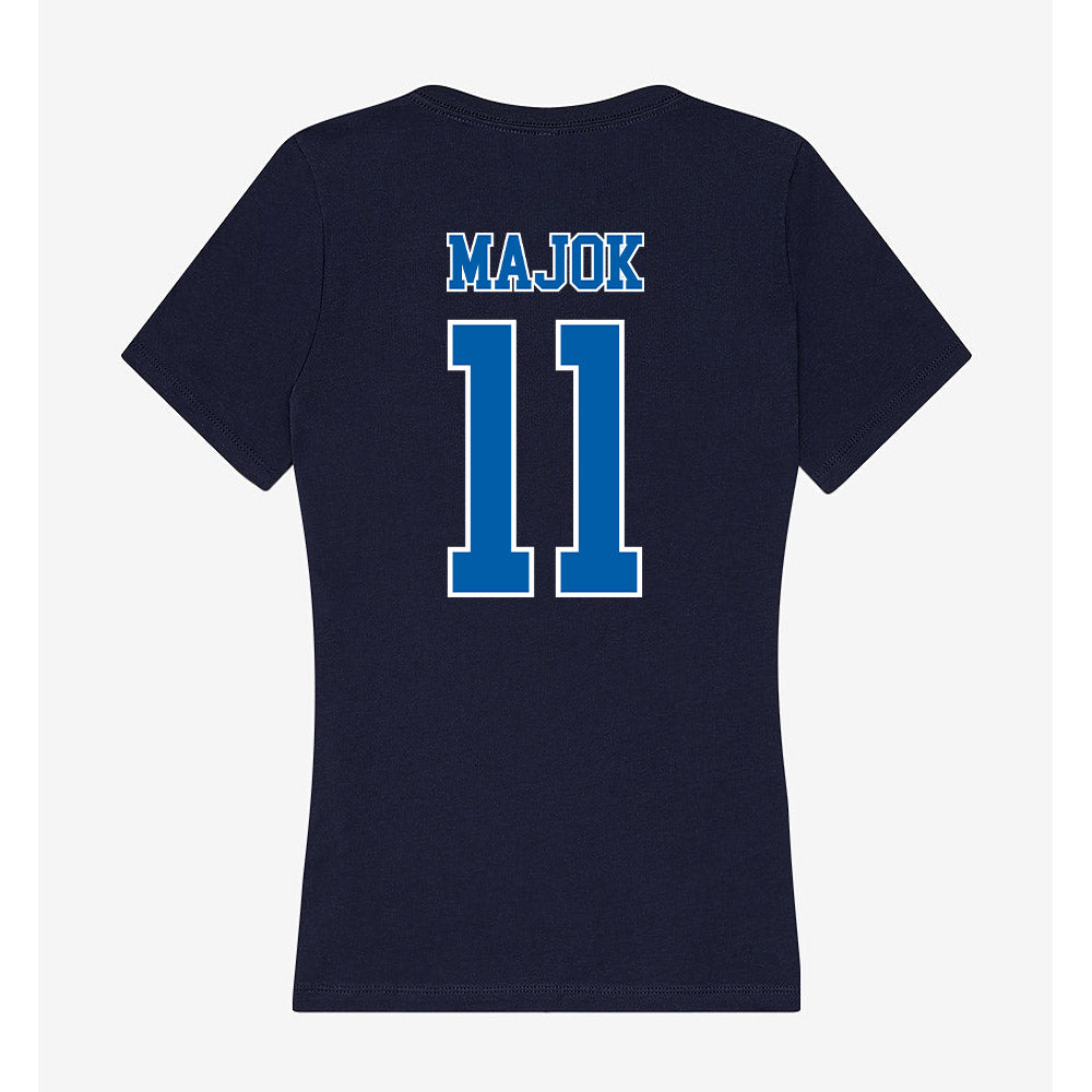 New Orleans - NCAA Men's Basketball : Mathok Majok - Women's V-Neck T-Shirt-1
