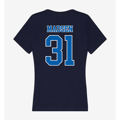 New Orleans - NCAA Beach Volleyball : Jordan Madsen - Women's V-Neck T-Shirt-1