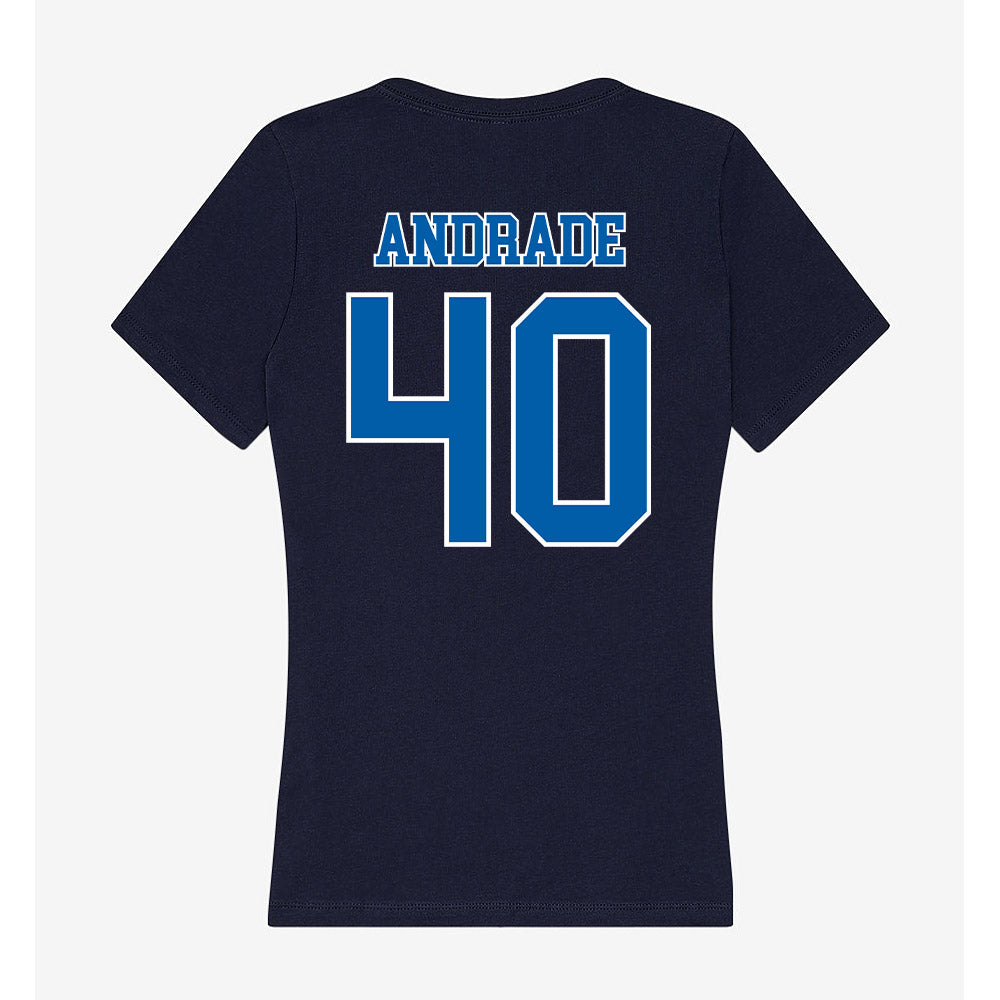 New Orleans - NCAA Baseball : William Andrade - Women's V-Neck T-Shirt-1