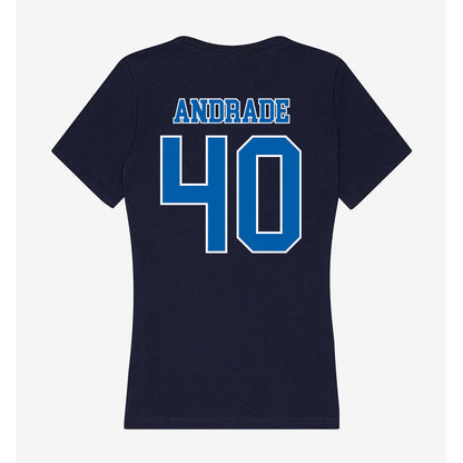 New Orleans - NCAA Baseball : William Andrade - Women's V-Neck T-Shirt-1