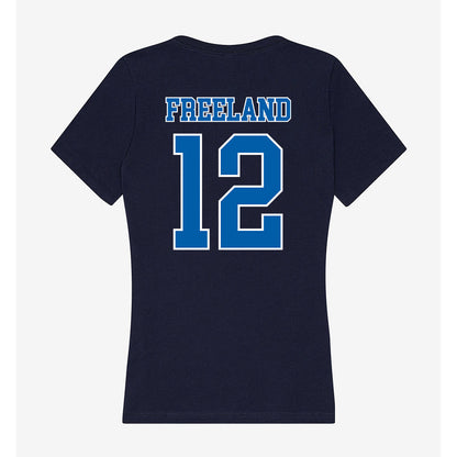 New Orleans - NCAA Baseball : Carter Freeland - Women's V-Neck T-Shirt-1