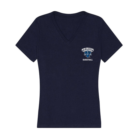 New Orleans - NCAA Men's Basketball : Mathok Majok - Women's V-Neck T-Shirt-0