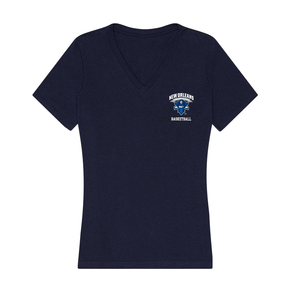 New Orleans - NCAA Men's Basketball : Coleton Benson - Women's V-Neck T-Shirt-0