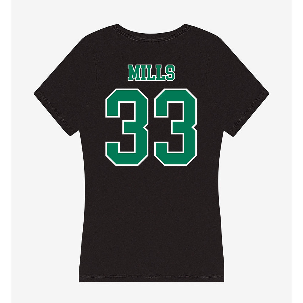 Norfolk State - NCAA Football : Edward Mills - Women's V-Neck T-Shirt-1