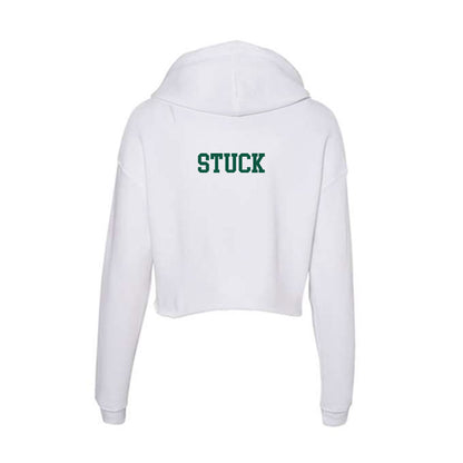 Northern Michigan - NCAA Football : Domanic Stuck - Women's Crop Fleece Hooded Sweatshirt-1
