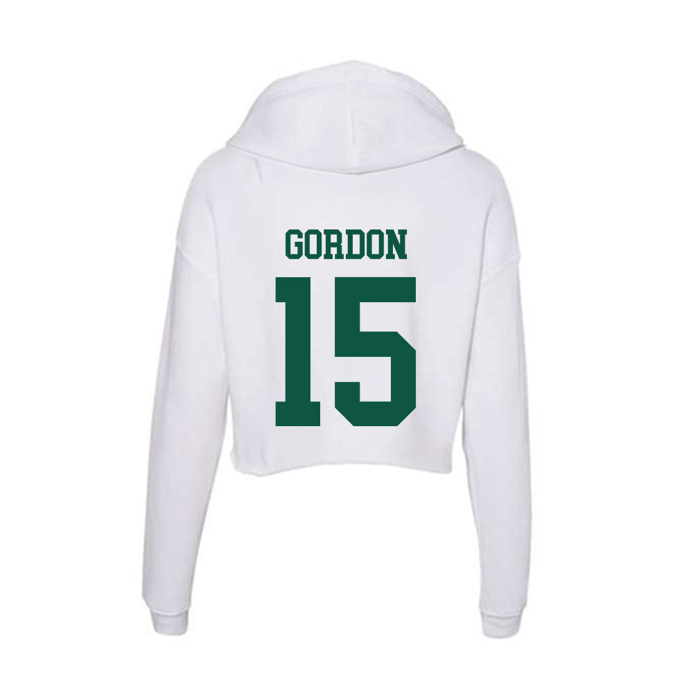 Northern Michigan - NCAA Football : Austin Gordon - Women's Crop Fleece Hoodie-1