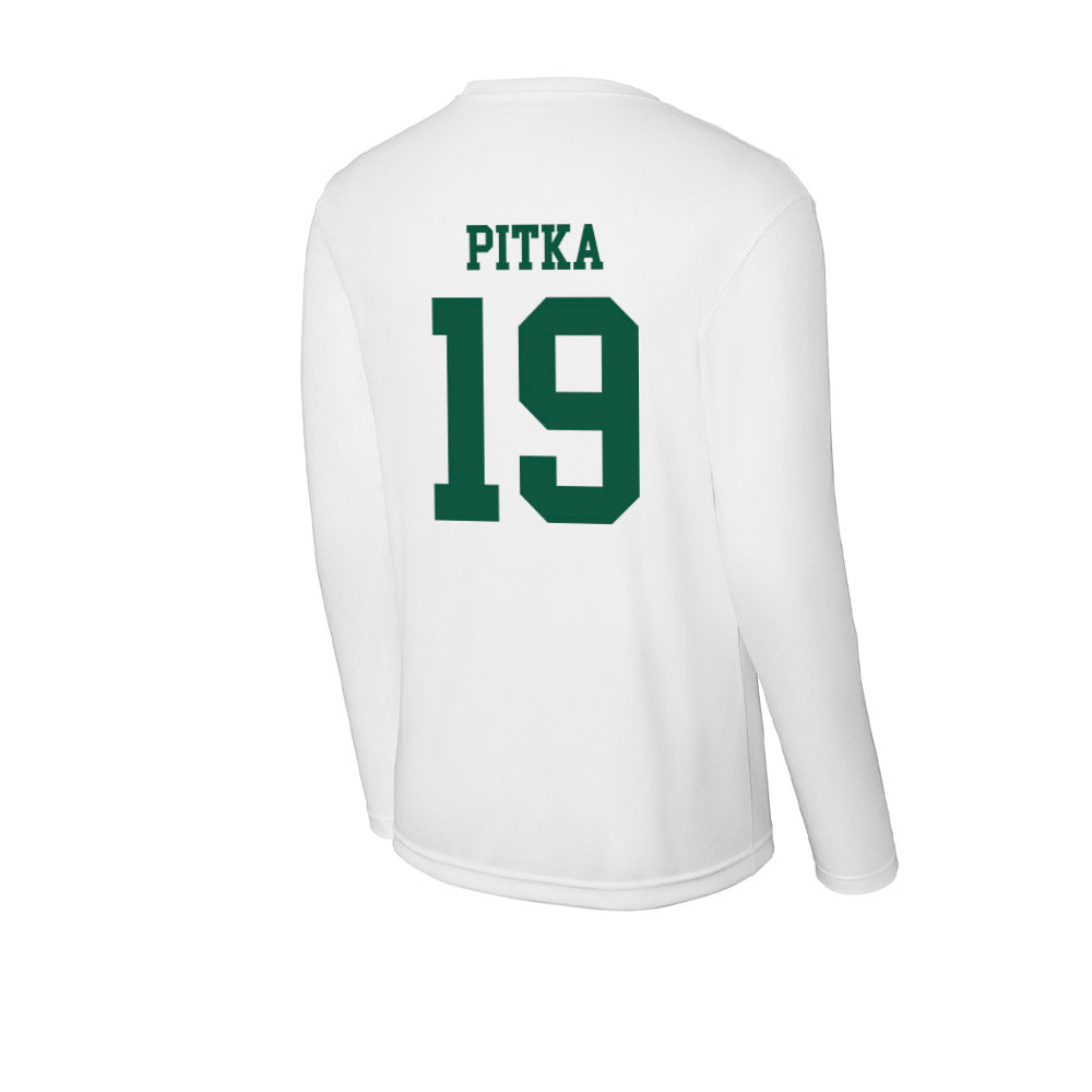 Northern Michigan - NCAA Men's Ice Hockey : Tobias Pitka - Activewear Long Sleeve T-Shirt-1