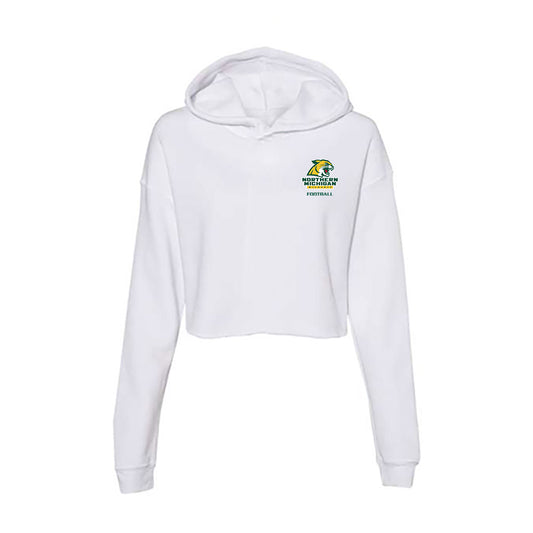Northern Michigan - NCAA Football : Carson Fieck - Women's Crop Fleece Hooded Sweatshirt-0