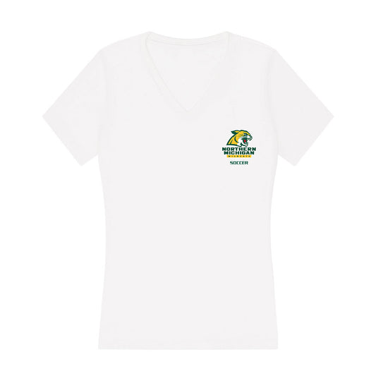 Northern Michigan - NCAA Women's Soccer : Emily Whyte - Women's V-Neck T-Shirt-0