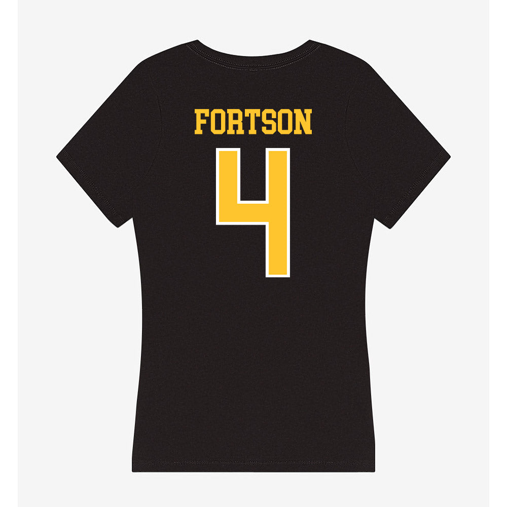 PLU - NCAA Football : Kellen Fortson - Women's V-Neck T-Shirt-1
