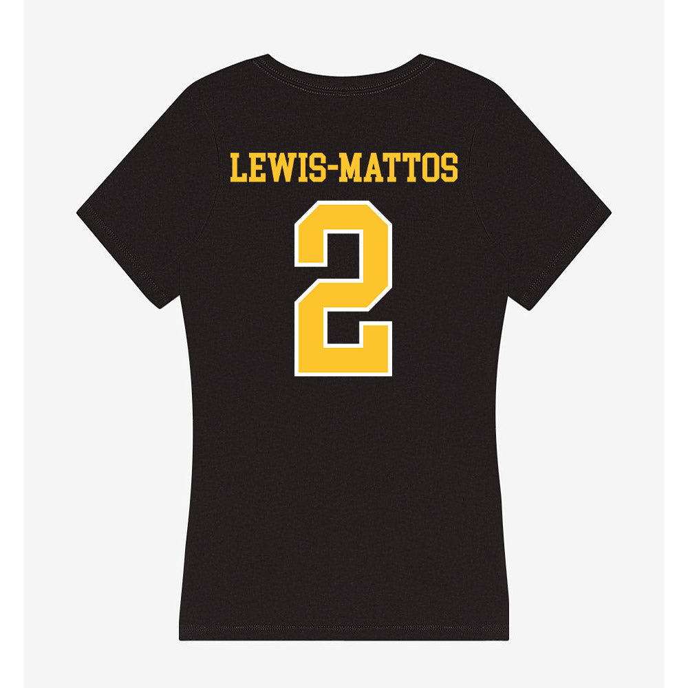 PLU - NCAA Football : Kupaa Lewis-Mattos - Women's V-Neck T-Shirt-1