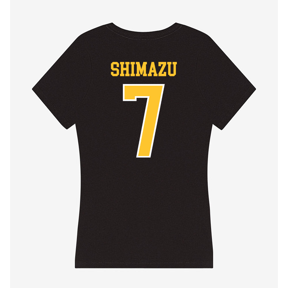 PLU - NCAA Men's Soccer : Yuta Shimazu - Women's V-Neck T-Shirt-1