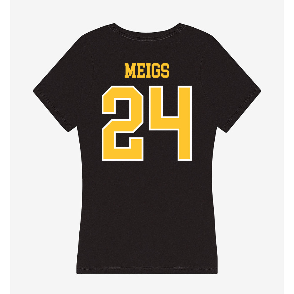 PLU - NCAA Women's Soccer : Emily Meigs - Women's V-Neck T-Shirt-1