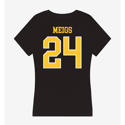PLU - NCAA Women's Soccer : Emily Meigs - Women's V-Neck T-Shirt-1