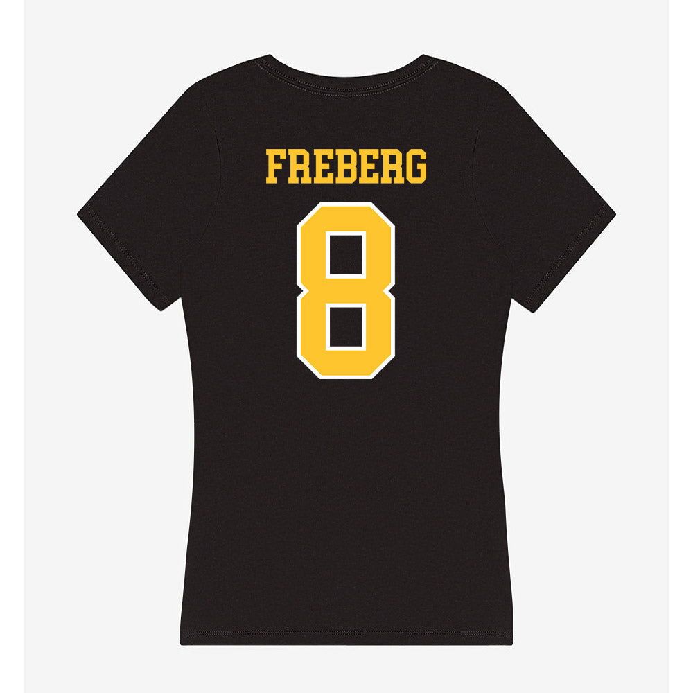 PLU - NCAA Women's Volleyball : Clarise Freberg - Women's V-Neck T-Shirt-1