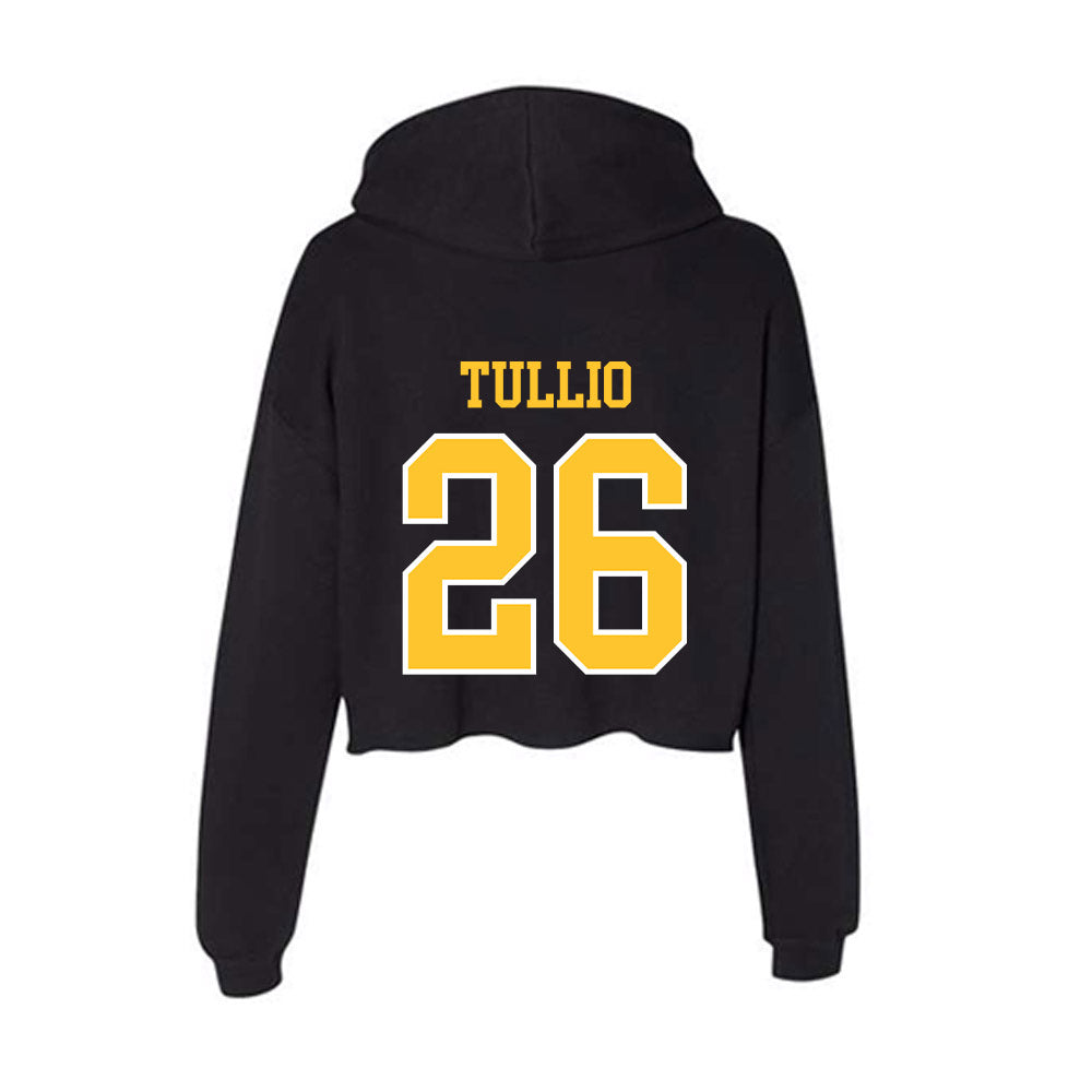 PLU - NCAA Men's Soccer : Drew Tullio - Women's Crop Fleece Hooded Sweatshirt-1