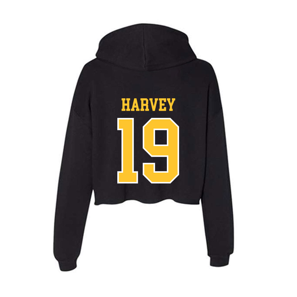 PLU - NCAA Football : Evan Harvey - Women's Crop Fleece Hoodie-1