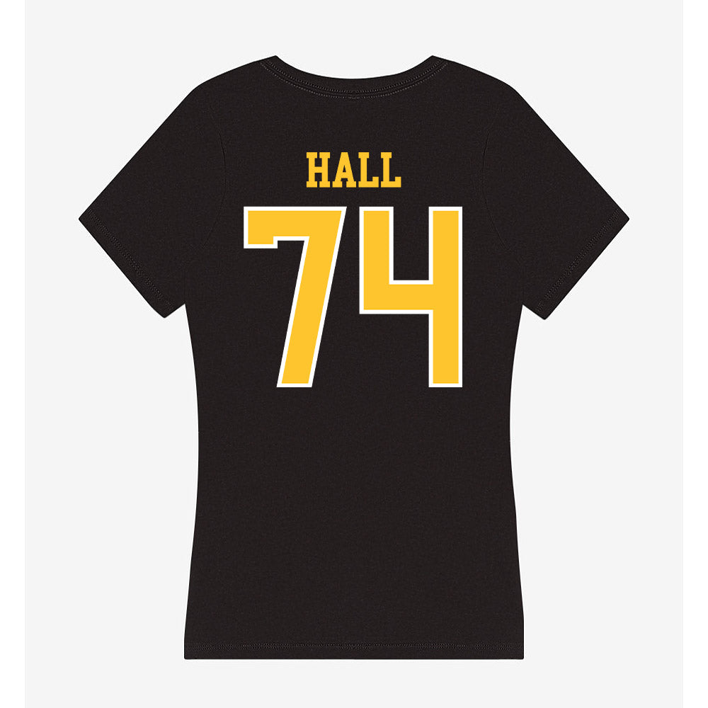 PLU - NCAA Football : Ethan Hall - Women's V-Neck T-Shirt-1