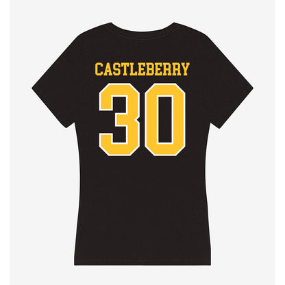 PLU - NCAA Football : David Castleberry - Women's V-Neck T-Shirt-1