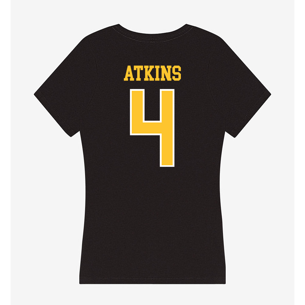 PLU - NCAA Women's Basketball : Lily Atkins - Women's V-Neck T-Shirt-1