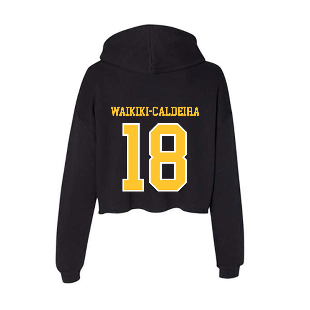 PLU - NCAA Football : Kolten Waikiki-Caldeira - Women's Crop Fleece Hoodie-1