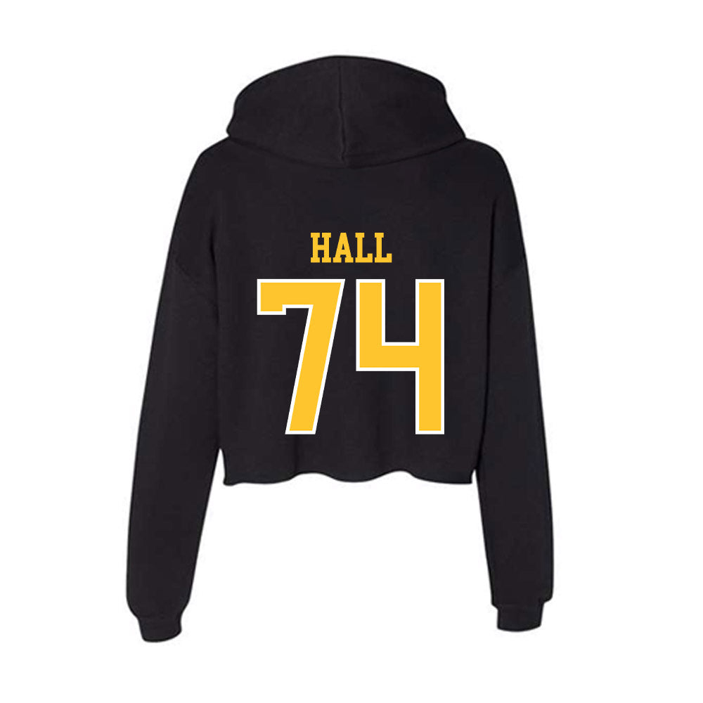 PLU - NCAA Football : Ethan Hall - Women's Crop Fleece Hoodie-1