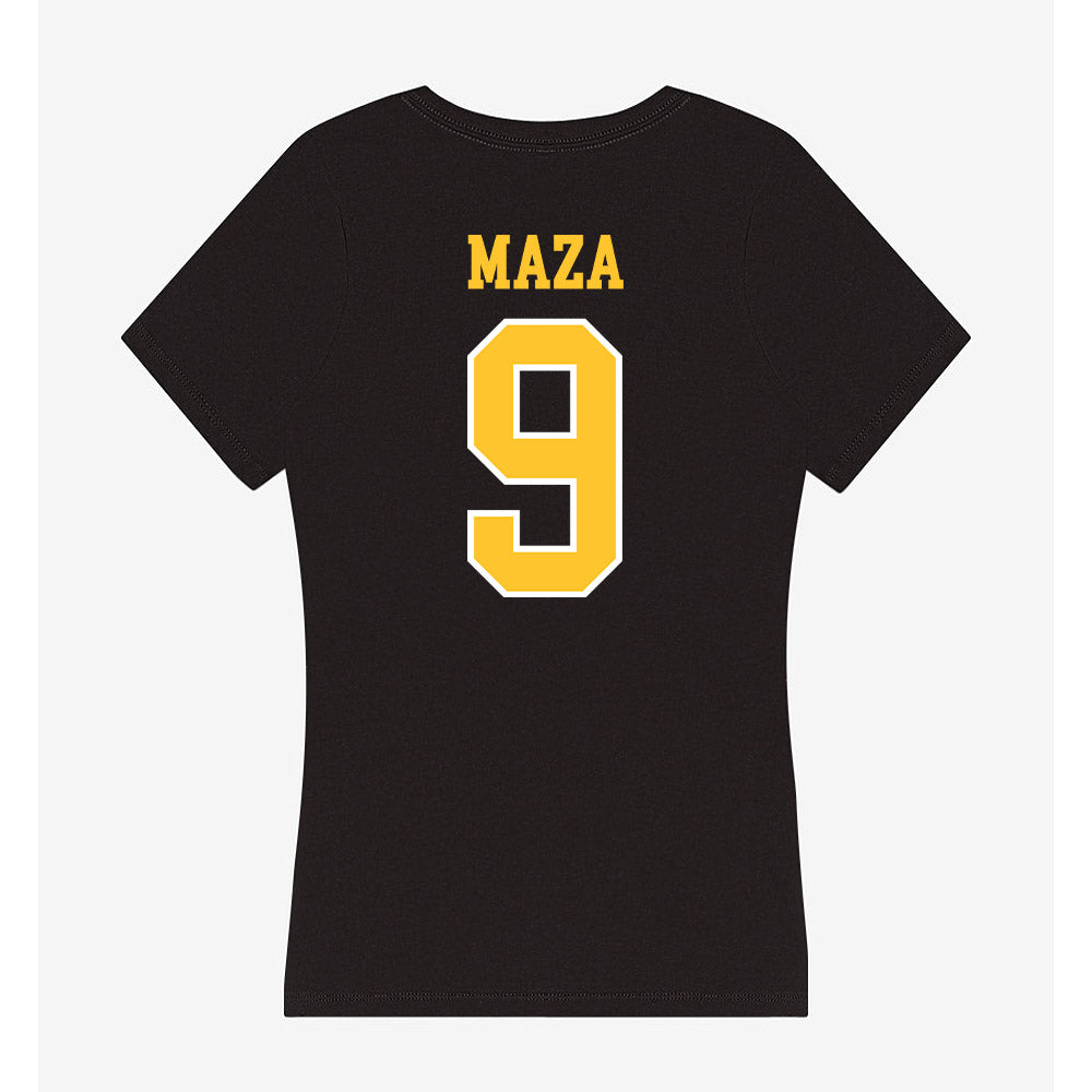PLU - NCAA Softball : Emelia Maza - Women's V-Neck T-Shirt-1