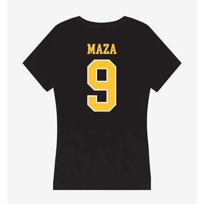 PLU - NCAA Softball : Emelia Maza - Women's V-Neck T-Shirt-1