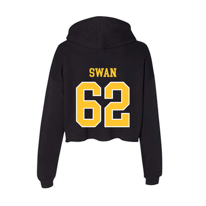 PLU - NCAA Football : Shane Swan - Women's Crop Fleece Hooded Sweatshirt-1