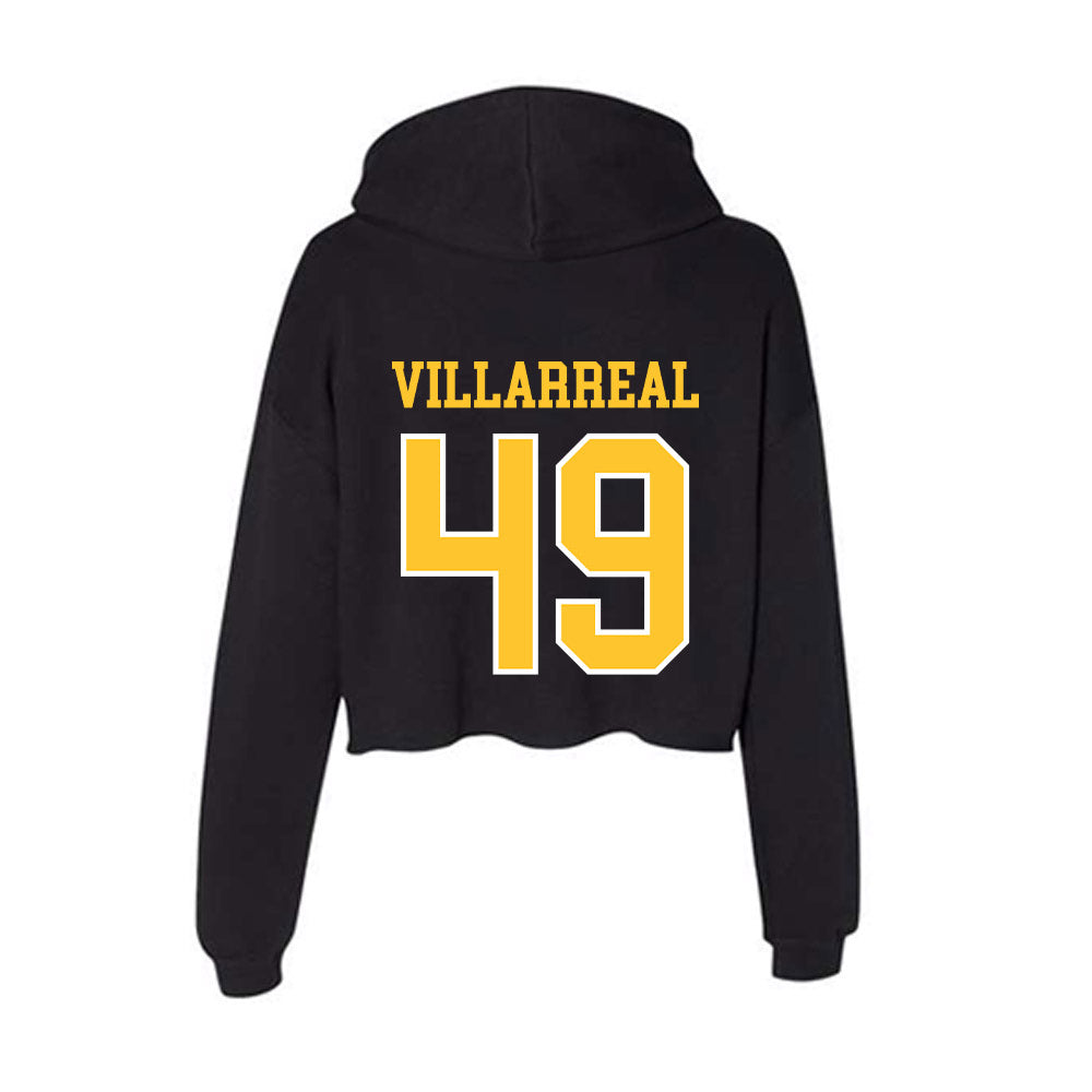 PLU - NCAA Football : Logan Villarreal - Women's Crop Fleece Hooded Sweatshirt-1
