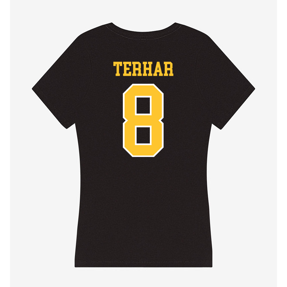 PLU - NCAA Women's Lacrosse : Peyton Terhar - Women's V-Neck T-Shirt-1
