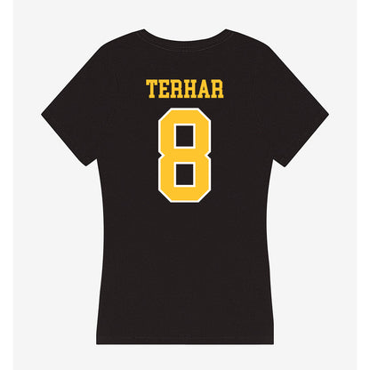 PLU - NCAA Women's Lacrosse : Peyton Terhar - Women's V-Neck T-Shirt-1
