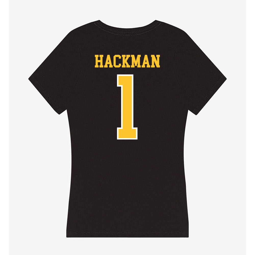 PLU - NCAA Women's Lacrosse : Paige Hackman - Women's V-Neck T-Shirt-1