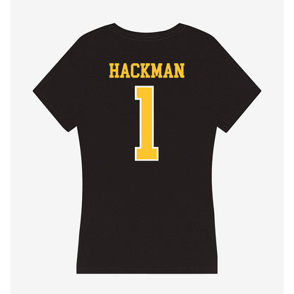 PLU - NCAA Women's Lacrosse : Paige Hackman - Women's V-Neck T-Shirt-1