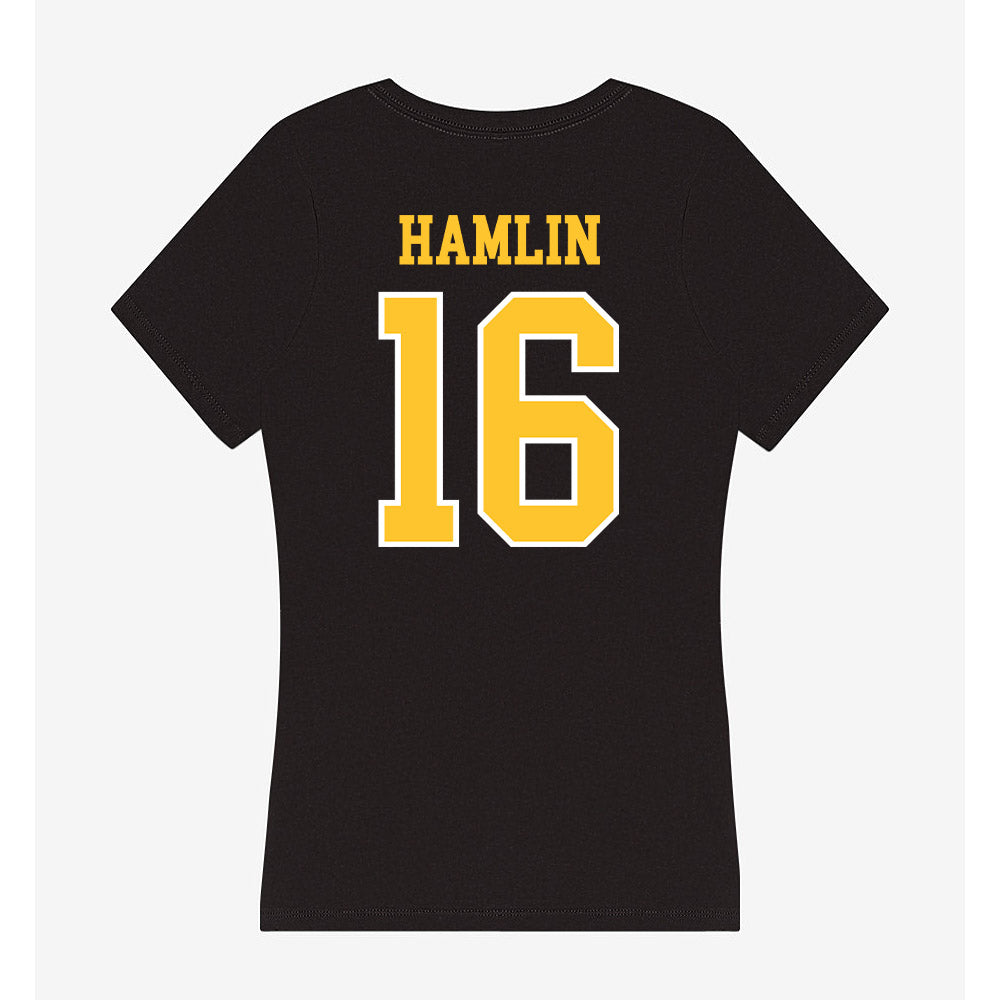 PLU - NCAA Men's Soccer : Elijah Hamlin - Women's V-Neck T-Shirt-1